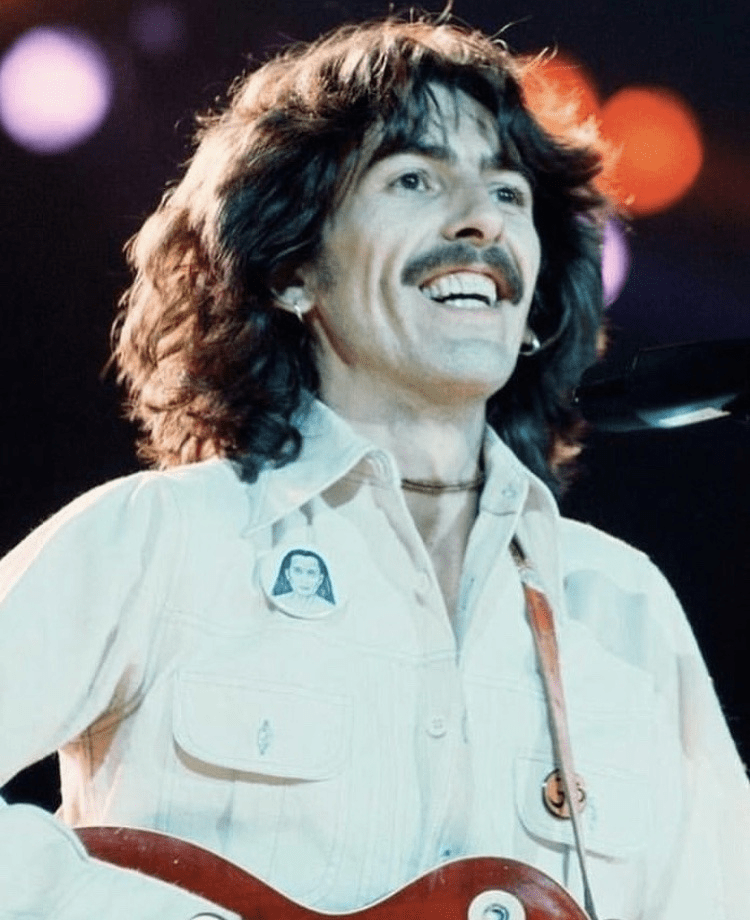 George Harrison, on tour in 1974.